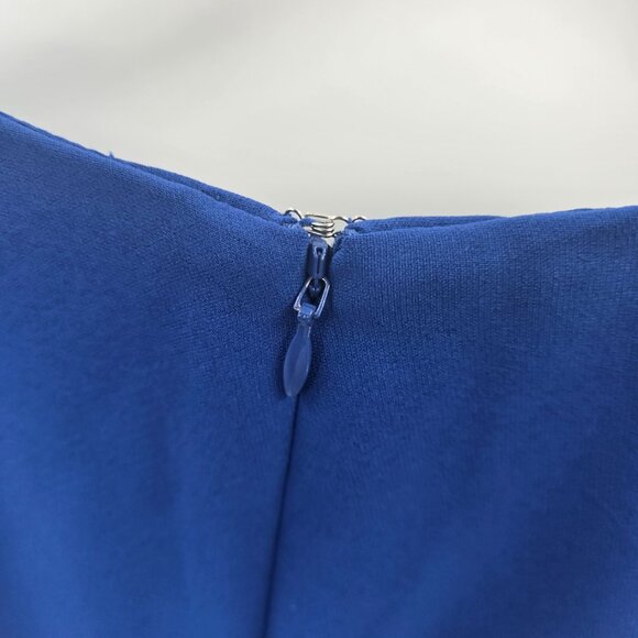 Pendelton Blue Midi Dress Fit and Flare Lined Midi Dress Size 8 - Picture 10 of 13